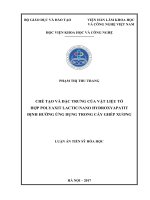 Chế tạo và đặc trưng của vật liệu tổ hợp polyaxitlactienanohydroxyapatic định hướng ứng dụng trong cấy ghép xương 