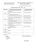 Kế hoạch công tác thư viện tuần 20