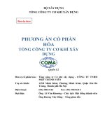 Phương Án Cổ Phần Hóa Tổng Công Ty Cơ Khí Xây Dựng