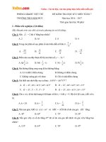 Đề thi học kì 1 môn Toán lớp 7 trường THCS Kim Đức, Phú Thọ năm học 2016  2017 