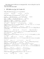 Đề kiểm tra trắc nghiệm học kì 2 toán 10