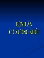 BỆNH ÁN CƠ XƯƠNG KHỚP