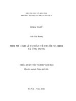 Một số định lý cơ bản về chuỗi Fourier và ứng dụng (LV tốt nghiệp)