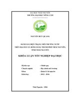 Đánh giá hiện trạng môi trường nước trên địa bàn xã đồng bẩm   thành phố thái nguyên   tỉnh thái nguyên 