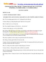 Giải bài tập SGK Tiếng Anh lớp 7 Chương trình mới Unit 11 GETTING STARTED, A CLOSER LOOK 1, A CLOSER LOOK 2 