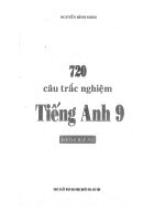 720 bài tập trắc nghiệm tiếng anh 9