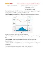 Đề thi học kì 1 môn Địa lý lớp 7 Phòng GDĐT Tứ Kỳ, Hải Dương năm học 2015  2016 