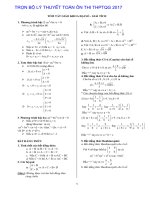 TRỌN BỘ LÝ THUYẾT MÔN TOÁN ÔN THI THPTQG 2017