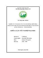 Nghiên cứu ứng dụng xử lý tàn dư rơm rạ trên đồng ruộng bằng một số loại chế phẩm sinh học tại xã Sơn Thành – huyện Nho Quan – tỉnh Ninh Bình