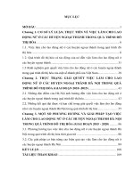 LUẬN VĂN KINH TẾ ĐỘC QUYỀN: Việc Làm Cho Lao Động Nữ Ở Các Huyện Ngoại Thành Hà Nội Trong Quá Trình Đô Thị Hóa Hiện Nay