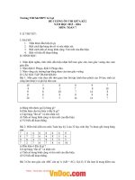 Đề cương ôn thi giữa học kì 2 môn Toán lớp 7 trường THCSTHPT Lê Lợi năm 2015  2016 