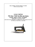 GIÁO TRÌNH THIẾT BỊ ĐIỆN GIA DỤNG