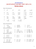 100 bai toan chuyen de rut gon bieu thuc chua can hay co huong dan va dap an luyen thi vao 10