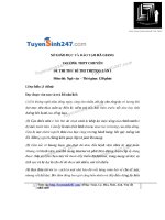 ĐỀ văn và đáp án THPT CHUYÊN hà GIANG 