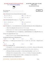 ĐỀ ÔN THI THPT QG MÔN TOÁN CÓ ĐÁP ÁN