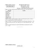 Đề thi học kì 2 môn Lịch sử lớp 7 phòng GDĐT Cam Lộ, Quảng Trị năm 2015  2016 