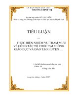 TIỂU LUẬN VỀ CÔNG TÁC Tổ chức cán bộ