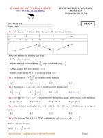ĐỀ ÔN THI THPT QG MÔN TOÁN CÓ ĐÁP ÁN