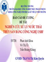 nghiên cứu xử lý nước thải thủy sản bằng công nghệ usbf 
