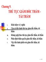 Chương 9  THU TUC GIAM DOC THAM  TAI THAM