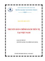 Truyền dẫn chính sách tiền tệ tại Việt Nam