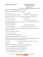 Đề thi học kì 2 môn Ngữ văn lớp 7 phòng GDĐT Tam Đảo, Vĩnh Phúc năm 2015  2016 