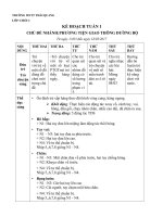 giáo án chủ đề GIAO THÔNG ĐƯỜNG BỘ 2017