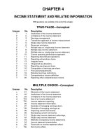 Test bank with answers for intermediate accounting 13e by kieso chapter 04 