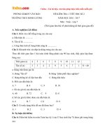 Đề kiểm tra 1 tiết học kì 2 môn Toán đại số lớp 7 trường THCS Minh Lương, Lào Cai năm học 2016  2017 