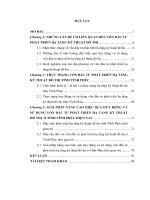 LUẬN VĂN KINH TẾ ĐỘC QUYỀN: Vốn Đầu Tư Phát Triển Hạ Tầng Kỹ Thuật Đô Thị Tỉnh Vĩnh Phúc Hiện Nay