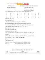 Đề thi giữa học kì 2 môn Toán lớp 7 Phòng GDĐT Thanh Oai, Hà Nội năm học 2015  2016 