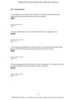 Test bank with answers for financial accounting 6e by libby chapter 01 