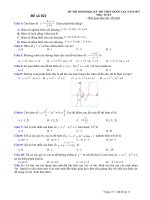 ĐỀ ÔN THI THPT QG MÔN TOÁN CÓ ĐÁP ÁN