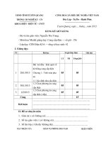 BẢNG KÊ: bảng kê giờ giảng