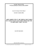 Điều khiển tối ưu hệ thống phát điện sức gió sử dụng máy điện đồng bộ với Tuabin kiểu trục ngang