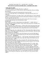 Đề cương ôn tập học kì 2 vật lý lớp 8 Hà Tĩnh