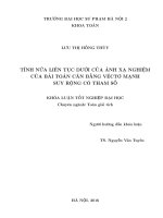 Tính nửa liên tục dưới của ánh xạ nghiệm của bài toán cân bằng véctơ mạnh suy rộng có tham số (LV tốt nghiệp)