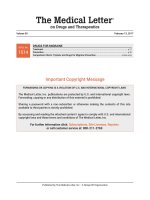 The medical letter on drugs and therapeutics february 13 2017