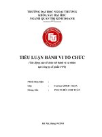 TIỂU LUẬN HÀNH VI tổ CHỨC FPT 3nd