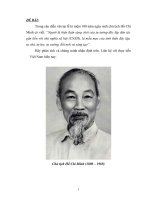 HCM  người là hiện thân sáng chói của tư tưởng độc lập dân tộc gắn liền với CNXH, là mẫu mực của tinh thần độc lập tự chủ tự lực tự cường, đổi mới và sáng tạo (21) 