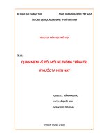 quan niệm về đổi mới hệ thống chính trị ở nước ta hiện nay