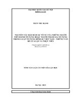Nguyên tắc bảo đảm sự vô tư của những người tiến hành tố tụng hoặc người tham gia tố tụng trong luật tố tụng Hình sự Việt Nam – những vấn đề lý luận và thực tiễn