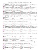 Tuyển tập đề thi đại học và cao đẳng môn vật lý từ 2007 đến 2014 có giải chi tiết