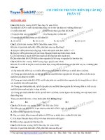 bài tập cơ CHẾ DI TRUYỀN cấp độ PHÂN tử có đáp án chi tiết