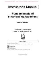 Solutions manual fundamentals of financial management 12e van horne