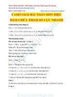 Casio hạ gục bài toán đơn điệu hàm số cực nhanh