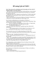 Đề cương lịch sử lớp 9 KH 1