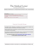 The medical letter on drugs and therapeutics april 14 2014