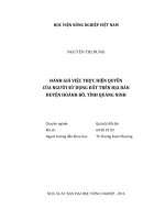 đánh giá việc thực hiện quyền của người sử dụng đất trên địa bàn huyện hoành bồ, tỉnh quảng ninh