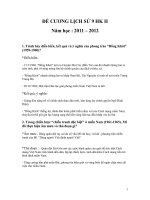 ĐỀ CƯƠNG LỊCH SỬ LỚP 9 HK II